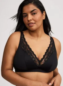 Torrid Women’s Plus Size Microfiber Plunge Bralette front view
