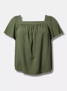 Women’s plus size blouse with soft challis fabric