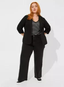 Torrid Women’s Plus Size Parker Studio Crepe Blazer – Stylish Workwear Jacket for Curvy Women