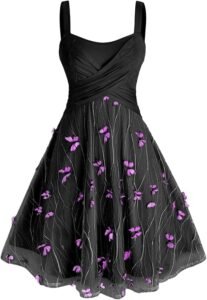 Model wearing Rosegal Plus Size Twist Front Swing Dress in pastel color