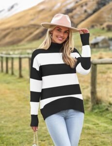 Zeagoo Women’s Turtleneck Sweater front view