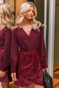 Cupshe red mini dress with adjustable straps and sleek design