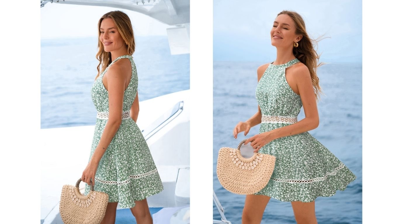 Cupshe Sharp & Sweet Floral Mini Dress front view