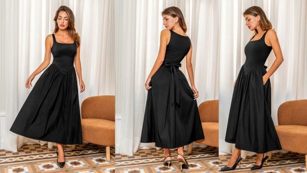 Cupshe Black Midi Dress party outfit inspiration