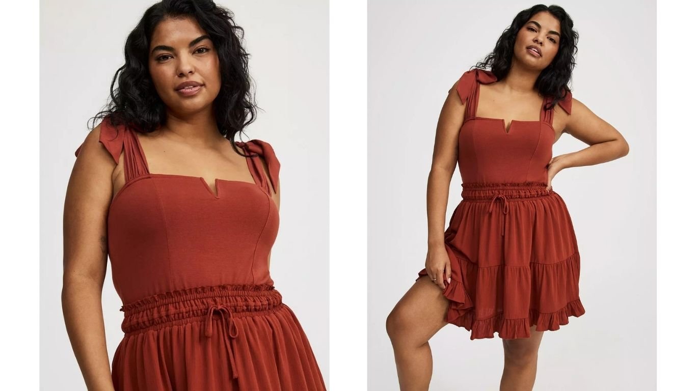 Torrid Foxy collection corset tank close-up