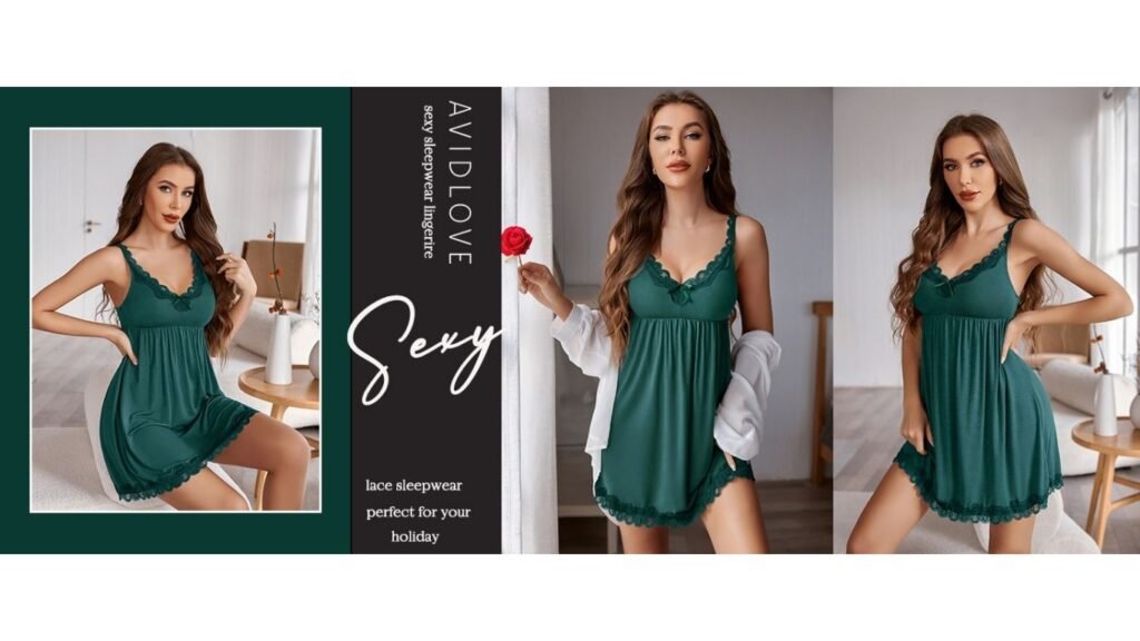 Romantic lace chemise for women evening wear