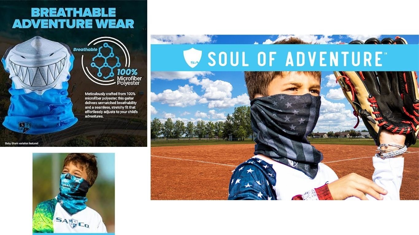 S A Company Kids Face Shields UPF 30+