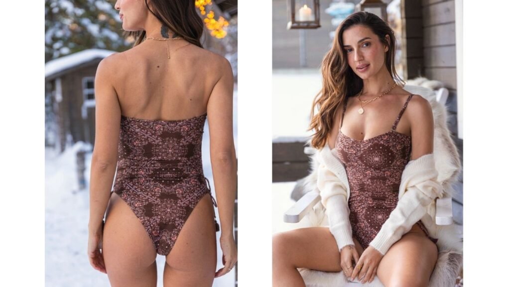 Cold Hearted Ornate One-Piece Swimsuit with bold printed design and sculpted flattering fit