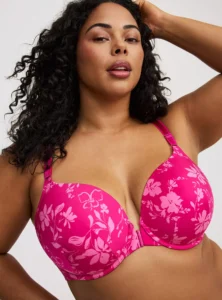 Torrid front clasp bra showing smooth cups