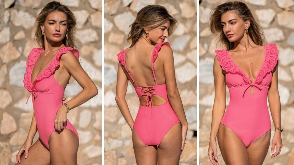 Cupshe Girl Like Me tummy control one-piece swimsuit front view