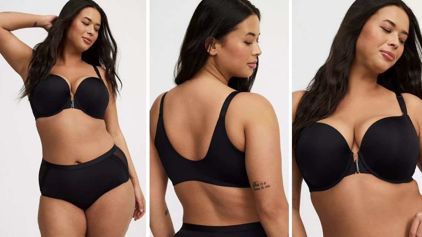 Torrid front-close bra smooth shaping design