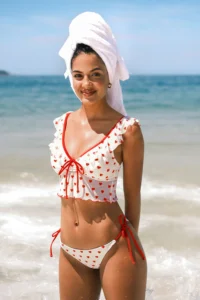 Cupshe Lover Girl Energy Heart Tankini Set