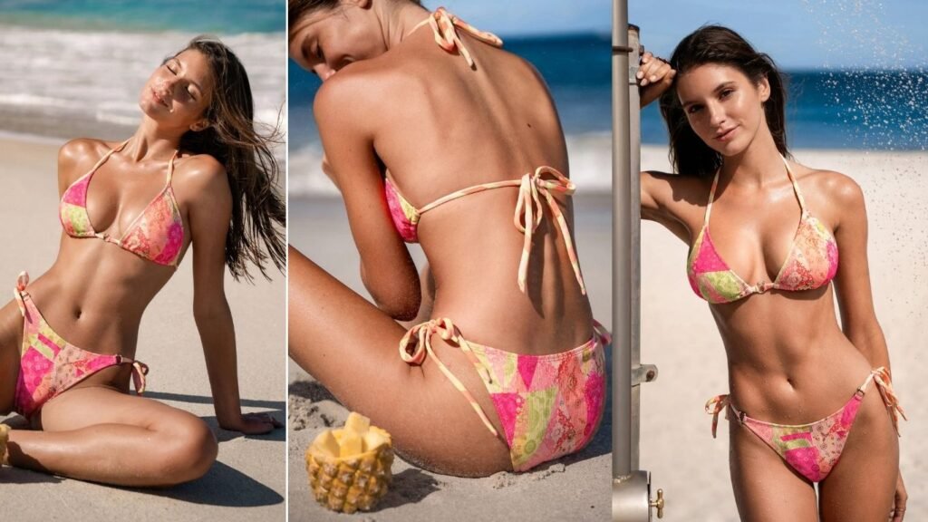 Colorblock patchwork bikini set by Cupshe