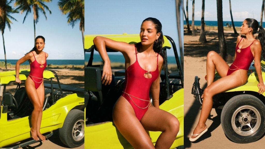 cupshe lexi rivera on island time one-piece swimsuit