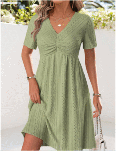 MODLILY Black Tummy Coverage Tropical Plants Print Short Dress with tropical plant pattern